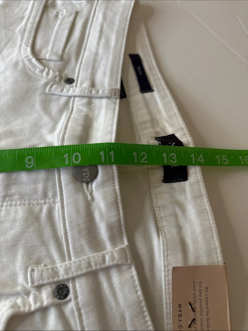 NYDJ Ella Shorts with Side Slits Optic White Size 14W